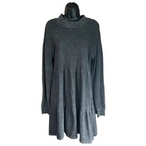 Wild Fable Mock Neck Burnout Sweatshirt Dress Size M